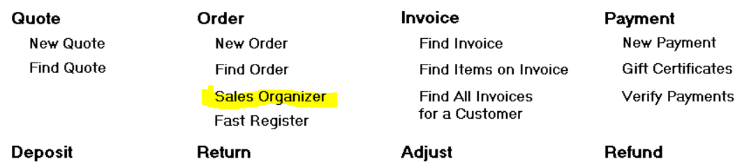 SalesOrganizer